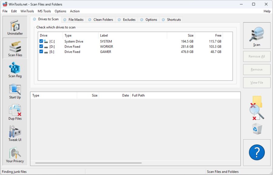WinTools.net Scan Files