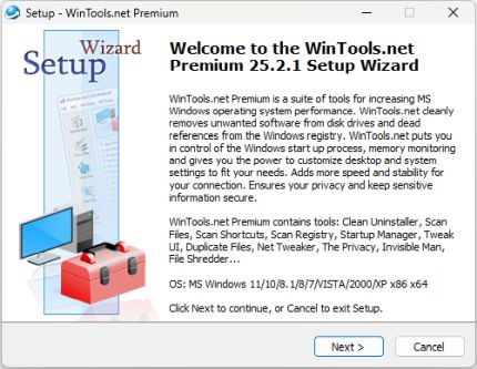 Installation WinTools.net